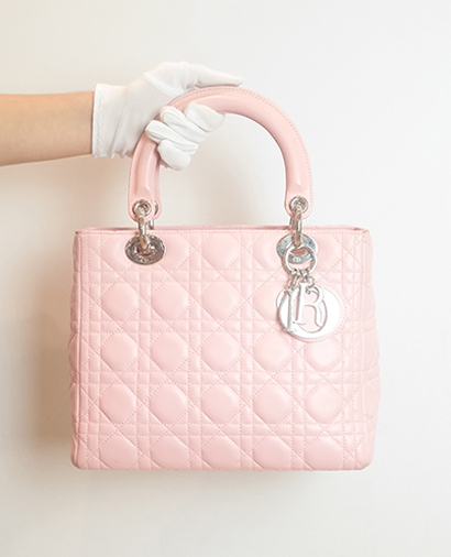 Lady Dior, &pound;450, Handbags, Lambskin Leather, Front view